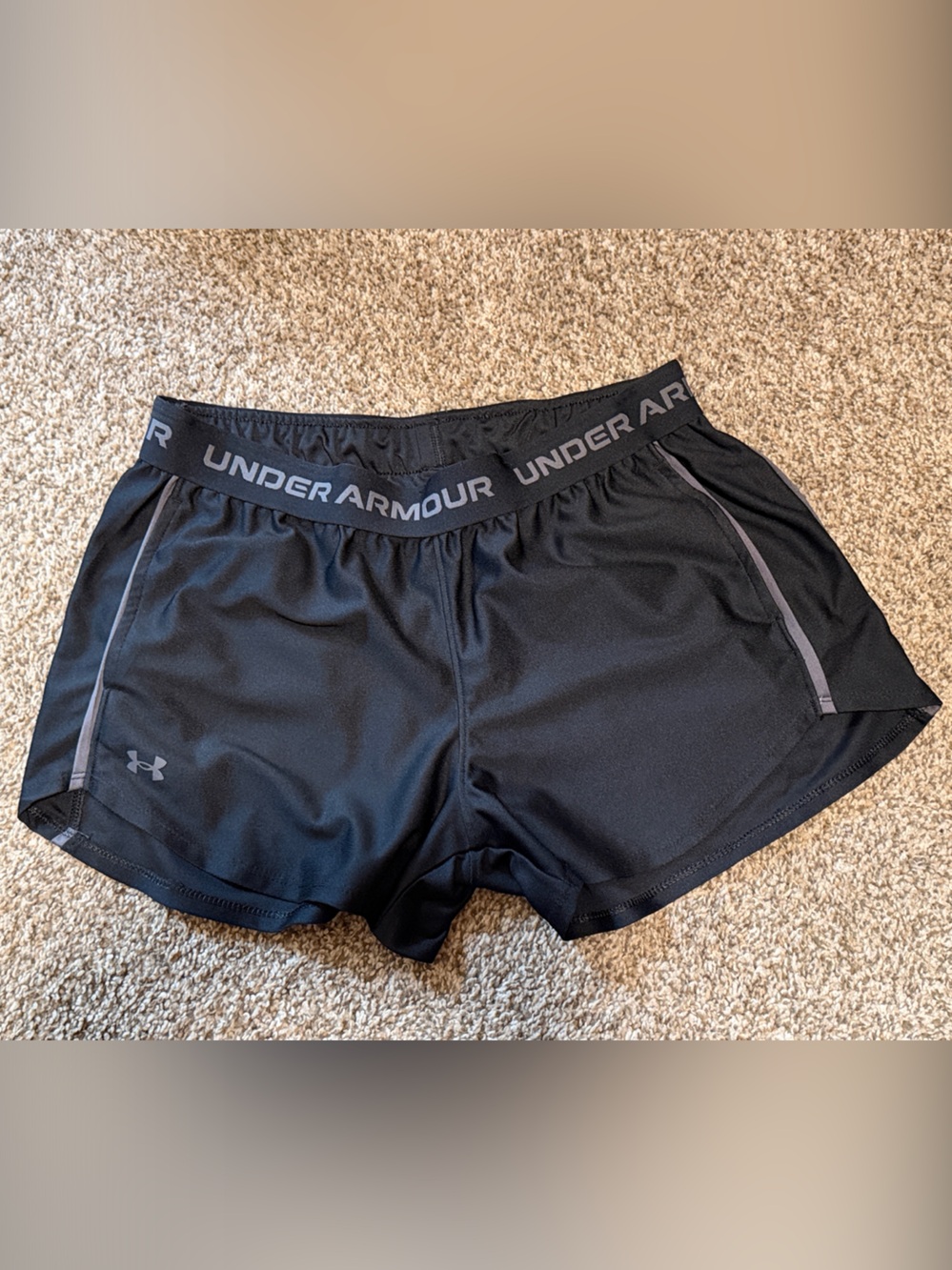 Under Armour Black Women's Training Shorts with Branded Waistband